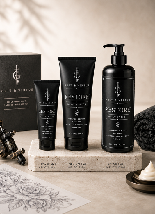 RESTORE™ Daily Tattoo Lotion | Lightweight Hydration &amp; Skin Barrier Support